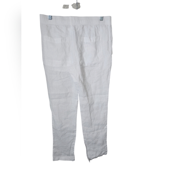 New James Perse White Linen Drape Pant - Picture 7 of 8